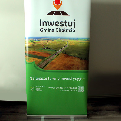 Projekt i realizacja Roll up dla Inwestuj Gmina Chełmża